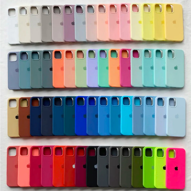 Capa de silicone oficial original para Apple iPhone, logotipo completo, iPhone