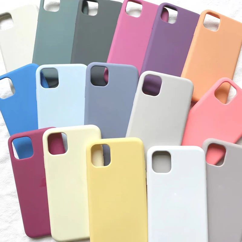 Capa de silicone oficial original para Apple iPhone, logotipo completo, iPhone